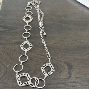 Silver Geometric Belt